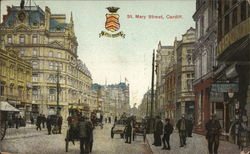 St Mary Street, Cardiff Postcard