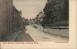 Main Street Looking West Postcard