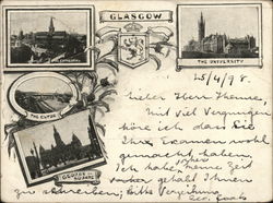 Various Views of City Glasgow, Scotland Postcard Postcard Postcard