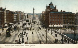 O'Conell Street from O'Connell Bridge, Dublin Postcard
