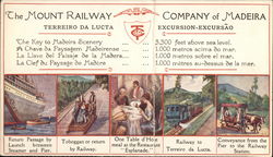 The Mount Railway, Company of Madeira Postcard