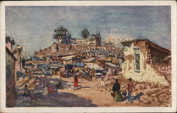 Cuadros de Max Vollmberg, barracas en cerro Carmen Terremoto 1918 (Guatemala) Postcard