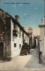 A Novel "AFlower Garden" Bermuda Postcard