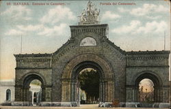 Havana - Entrance to Cemetery Postcard