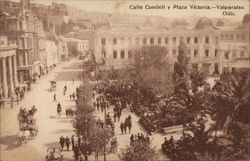 Calle Condell y Plaza Victoria Postcard