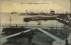 Malecon y Muelle Darsena, Callao Peru Postcard Postcard Postcard