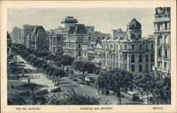 Avenida Rio Branco Rio de Janeiro, Brazil Postcard Postcard Postcard