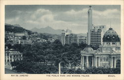 Rio de Janeiro - The Public Park and Monroe Palace - Brazil Postcard