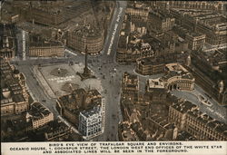 Bird's eyeview of Trafalgar Square and environs. London, England Postcard Postcard Postcard