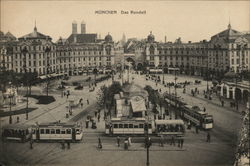 Munchen Das Rondell Postcard