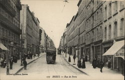 Brest - Paris Street France Postcard Postcard Postcard