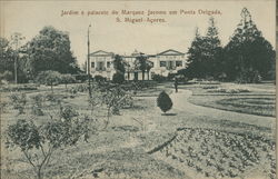 Garden of the palace of Marquez Jacome at Ponta Delgada Postcard