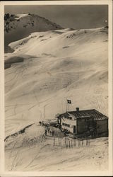 Weisshornhutte mit Weisshorn vom Bruggerhorn geseben Postcard