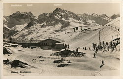 Skiing resort in the Alps Postcard