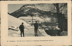 En Ski sur la Route de la Chartreuse Chamechaude (2087m) Postcard