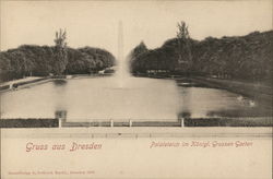 Gruss aus Dresden Palaisteich im Konigl. Grossen Garten Germany Postcard Postcard Postcard
