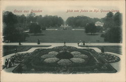 Gruss aus Dresden Blick vom Palais im Kgl.Grossen Garten Postcard