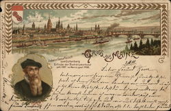 Johann Gensfleisch zum Gutenberg, inventor of the art of book printing Mainz, Germany Postcard Postcard Postcard