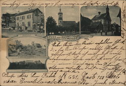 Gruss aus Goxweiler France Postcard Postcard Postcard