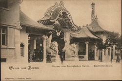 Entrance to Zoo, Kurfürstendamm Street Postcard