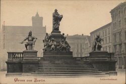 Greetings from Berlin - Luther monument Germany Postcard Postcard Postcard
