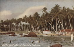 Bathing at Mount Lavinia, Colombo Postcard