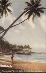 View of Mount Lavinia Hotel, Colombo from the Coast Ceylon (Sri Lanka) Southeast Asia Postcard Postcard Postcard