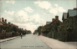 London Road, Coalville England Postcard Postcard Postcard