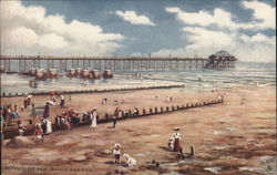 Bognor-on-sea Bands and Pier Postcard