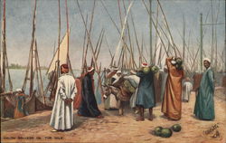 Melon sellers on the Nile Postcard
