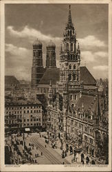 Munchen Rathaus mit Frauenkirchen Munich, Germany Postcard Postcard Postcard