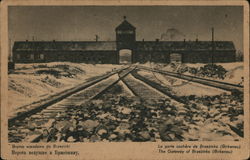 Auschwitz Gateway of Brzezinko (Birkenau) Postcard