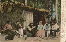 Native Floridians, Palmetto House Postcard