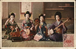 Female musicians Postcard