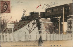 Elevated Rail Way at Honjo Station, Tokyo Postcard