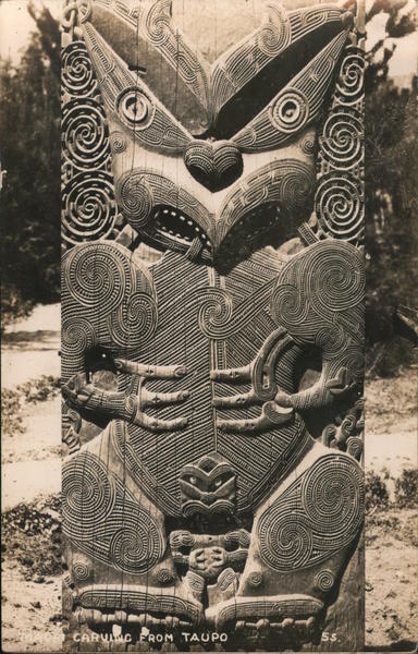 Mauai Carving From Taupo New Zealand