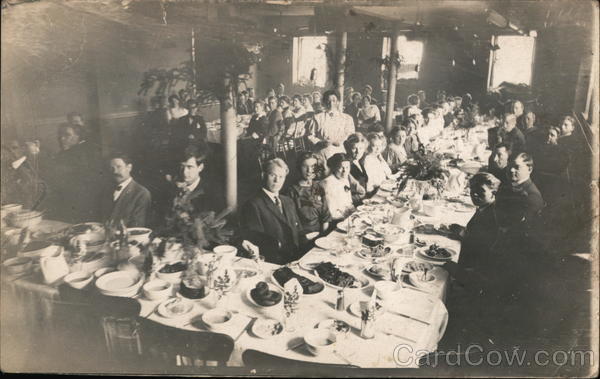 Diners on Steamer Ship Steamers