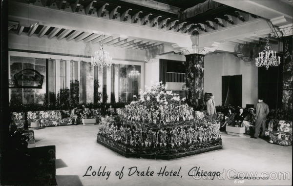 Lobby of Drake Hotel Chicago Illinois