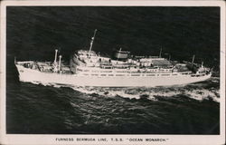 Furness Bermuda Line, TSS "Ocean Monarch" Postcard