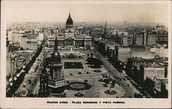 Partial View of Congress Square Buenos Aires, Argentina Postcard Postcard Postcard