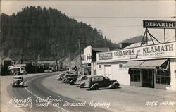 Looking West on Redwood Highway Postcard