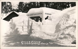 Cisco Grove Service Station Under Snow California Postcard Postcard Postcard