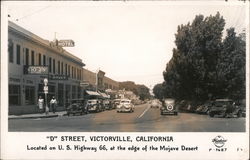 D Street Victorville, CA Postcard Postcard Postcard