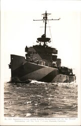 Auxiliary Minesweeper at Sea Postcard