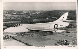 Hawker Hunter Aircraft Postcard Postcard Postcard