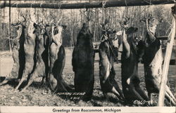 Hunting Scene Roscommon, MI Postcard Postcard Postcard