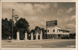 London Hall - US 25, Gas Pumps Kentucky Postcard Postcard Postcard
