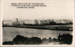 Mass Institute of Technology, Charles River, and Harvard Bridge Postcard