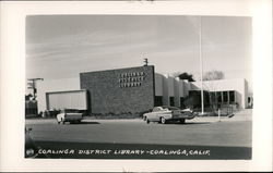 Coalinga District Library Postcard