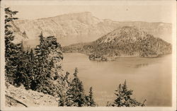 Wizard Island Crater Lake National Park, OR Postcard Postcard Postcard